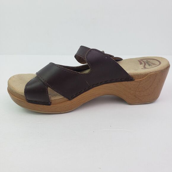 Dansko Dark Brown Leather Sandals - Picture 3 of 10